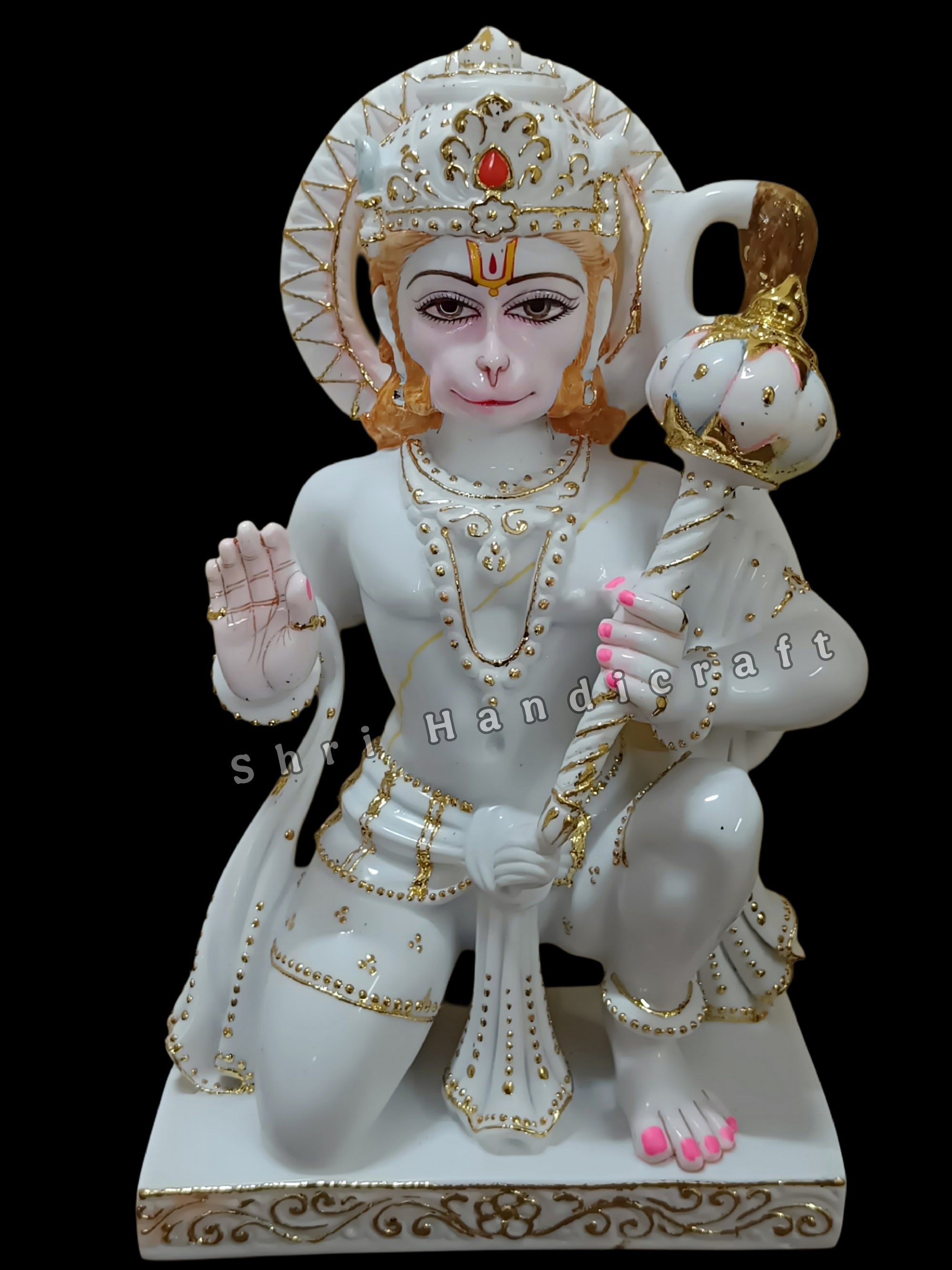 Marble Hanuman Ji Statue | Divine Hanuman Idol – Shri Handicraft