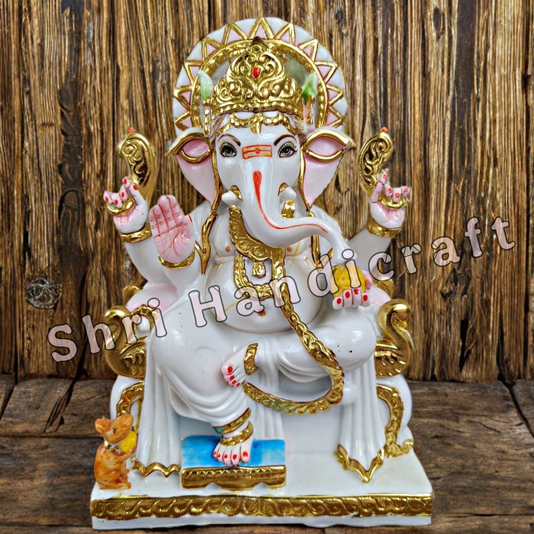 marble ganesh statue– premium handcrafted idol for home & temple marble ganesh statue– premium handcrafted idol for home & temple